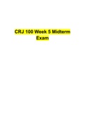CRJ 100 Week 5 Midterm Exam