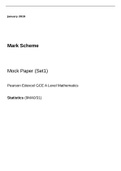A2 Maths Paper 3 Statistics Markscheme