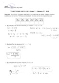 Exam (elaborations) math100 