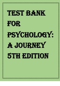 TEST BANK FOR PSYCHOLOGY A JOURNEY 5TH EDITION BY COON