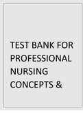  TEST BANK FOR PROFESSIONAL NURSING CONCEPTS CHALLENGES 9TH EDITION BY BETH BLACK