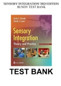 SENSORY INTEGRATION 3RD EDITION BY BUNDY TEST BANK