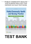 PUBLIC COMMUNITY HEALTH AND NURSING PRACTICE 2ND EDITION BY SAVAGE
