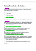 RNSG 1538 - Female Reproductive Medications&period; Questions and Answers&period;