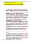 CAPSTONE NUR2944 community proctored Questions and Answers &lpar;GRADED A&rpar;