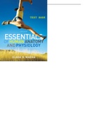 Test Bank for Essentials of Human Anatomy & Physiology – 10th Edition by Elaine N. Marieb