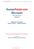 DumpsPanda New Realise Authentic Microsoft MD-100 Dumps PDF