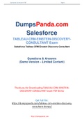 DumpsPanda New Realise Authentic Salesforce Tableau-CRM-Einstein-Discovery-Consultant Dumps PDF