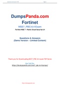 DumpsPanda New Realise Authentic Fortinet NSE7_PBC-6.4 Dumps PDF