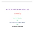 HESI PN MATERNAL NEWBERN OB EXAM (4 VERSIONS)|Verified and 100% Correct Q & A, Complete Document for HESI Exam|