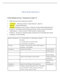 NR 224 CRITICAL THINKING IN NURSING PRACTICE&lowbar;NR224 Study Guide Exam 1&period;