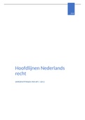 Samenvatting Hoofdlijnen Nederlands recht, ISBN: 9789001593193 