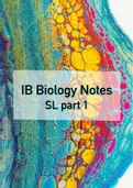 IB Biology SL notes 1/2