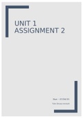 unit 1 assignment 2 coursework *distinction level