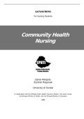 LECTURE NOTES For Nursing Students EPHTI Class notes Community Health Nursing 