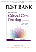 PRIORITIES IN CRITICAL CARE NURSING 7TH EDITION BY URDEN