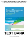 PHARMACOLOGY FOR NURSING CARE 9TH EDITION BY BURCHUM