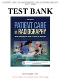 PATIENT CARE IN RADIOGRAPHY 9TH EDITION TEST BANK BY EHRLICH