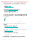 WGU C157 Practice Test 7-key Questions and Answers&comma;100&percnt; CORRECT