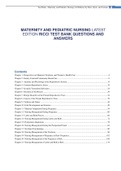 MATERNITY AND PEDIATRIC NURSING LATEST EDITION RICCI TEST BANK QUESTIONS AND ANSWERS