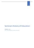 Samenvatting History of education + seminars