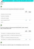 PRE-ASSESSMENT&colon; CARE OF THE OLDER ADULT PFFV