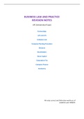 LPC Business Law and Practice Revision Notes &lpar;Distinction&rpar;