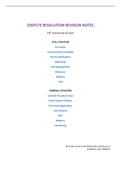 LPC Dispute Resolution Revision Notes &lpar;Distinction&rpar;