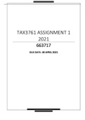 TAX3761 assignment 1 of 2021