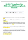NR602 / NR-602 MIDTERM EXAM QUESTIONS & ANSWERS BUNDLE (Latest): Primary Care of the Childbearing & Childrearing Family Practicum - Chamberlain