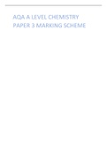 AQA A LEVEL CHEMISTRY PAPER 3  MARKING SCHEME