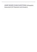 AGNP BOARD EXAM QUESTIONS Orthopedics Assessment &lpar;317 Questions and Answers&rpar;&period;