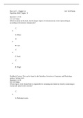 BIOL 201  Adv A&P Unit Exam 3 Questions and Answers