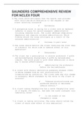 Exam &lpar;elaborations&rpar; SAUNDERS COMPREHENSIVE REVIEW FOR NCLEX FOUR &lpar;SAUNDERS COMPREHENSIVE REVIEW FOR NCLEX FOUR&rpar;