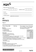 Physics 2020 AQA Paper 2
