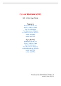 GDL First Semester Revision Notes - EU, Public, Criminal (Distinction)