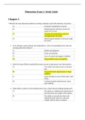 NURSING 2058 Dimensions Exam 1 Study guide