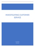 investigating customer service (unit 14) assignment 1 distinction 