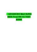  ADVANCED Med SURG HESI Final RN V2 TEST BANK 