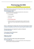 HESI Exit Pharmacology &vert; RN Pharm 201 Pharmacology Exit HESI - Graded A