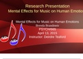PSYCH 665 Final Draft for Week 6 Research_Psych 665 Mental Effects for Music on Human Emotions
