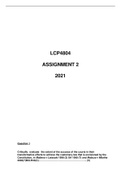 LCP4804 ASSIGNMENT 2 2021