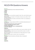 Exam (elaborations) NCLEX-RN-Questions-Answers Sample (NCLEX-RN-Questions-Answers Sample)