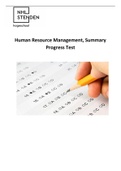 Summary Topics Human Resource Management Progress Test 