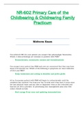 NR602 / NR-602 Midterm Exam (Latest): Primary Care of the Childbearing & Childrearing Family Practicum - Chamberlain