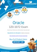 Oracle 1Z0-1072 Dumps - Getting Ready For The Oracle 1Z0-1072 Exam