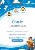 Oracle 1Z0-819 Dumps - Getting Ready For The Oracle 1Z0-819 Exam