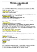 ATI Med-Surg proctored Exam &lpar;Latest&rpar;