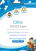 Citrix 1Y0-231 Dumps - Getting Ready For The Citrix 1Y0-231 Exam