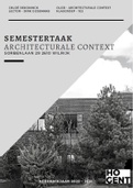 Semestertaak Architecturale context (Villa Kleinkramer)